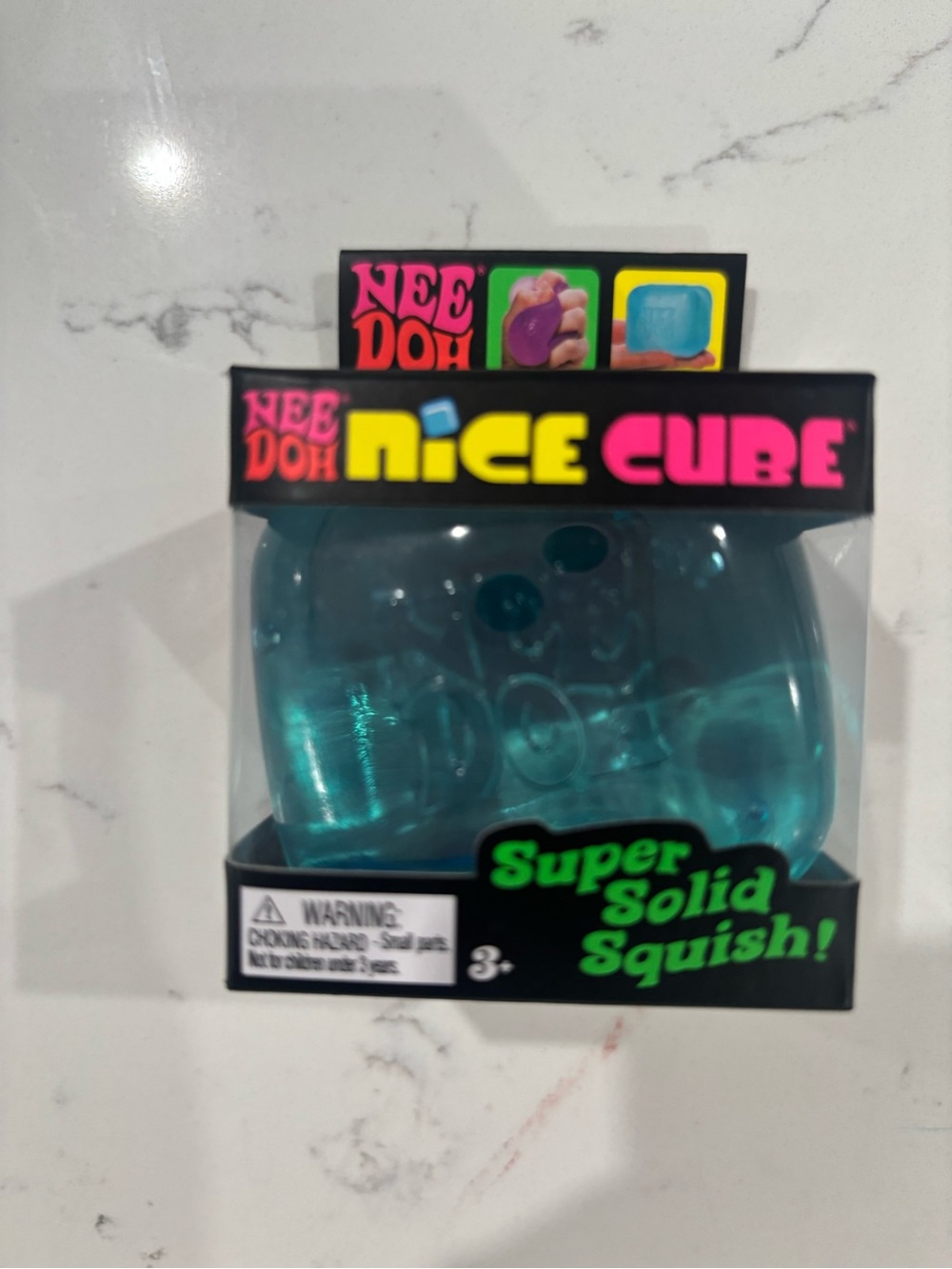 Nee Doh Nice Cube Super Solid Squish! - blue